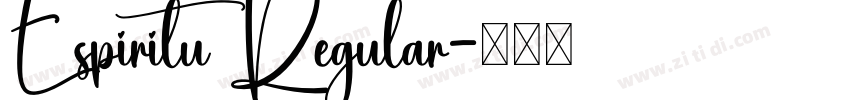 Espiritu Regular字体转换